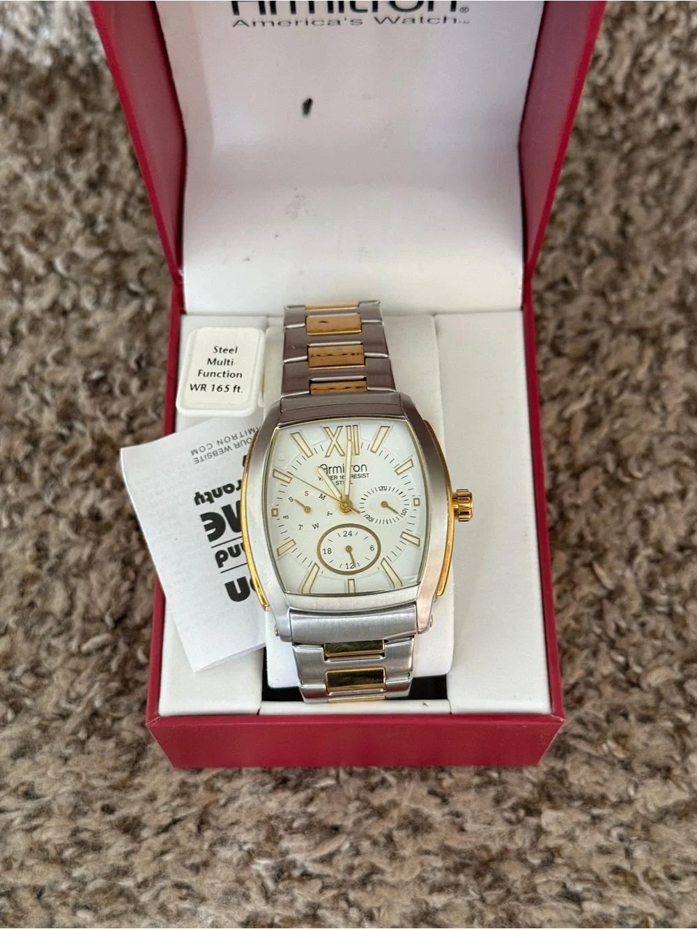 Armitron Men’s Two-Tone Gold & Silver Stainless Steel chronograph Watch